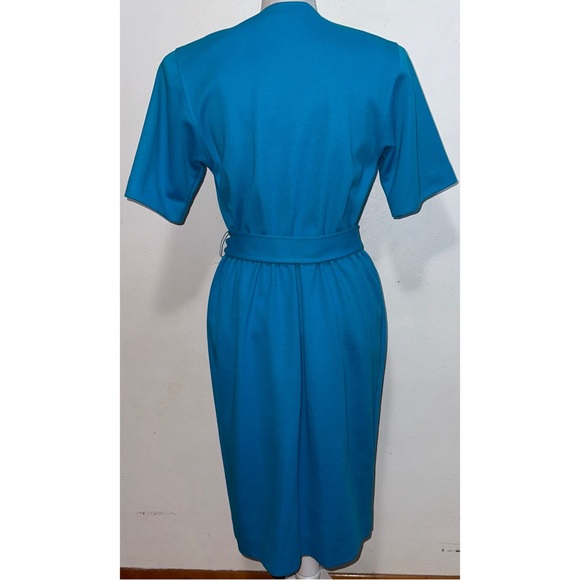 Vintage Faux Wrap Belted Dress - Picture 8 of 10